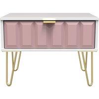Ready Assembled 2 U Metro 1 Drawer Wide Side Table (Ready Assembled) in Dusty Pink