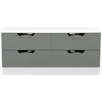Ready Assembled 2 U Holborn 4 Drawer Bed Box (Ready Assembled) in Dark Grey