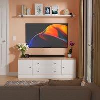 Ready Assembled 2 U Cambridge 2 Door 2 Drawer Superwide TV Unit (Ready Assembled) in White