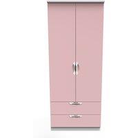 Ready Assembled 2 U Holborn 2 Door 2 Drawer Wardrobe (Ready Assembled) in Dusty Pink