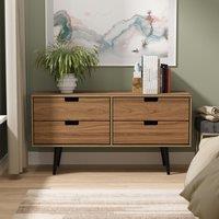 Ready Assembled 2 U Taiwan 4 Drawer Bed Box (Ready Assembled) in Walnut