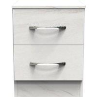 Ready Assembled 2 U Hampshire 2 Drawer Bedside Cabinet (Ready Assembled) in White