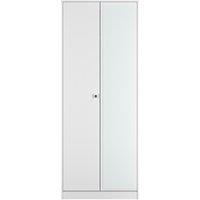 Ready Assembled 2 U Stowe Tall 2 Door Mirrored Wardrobe (Ready Assembled) in White