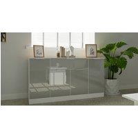 Ready Assembled 2 U Dover 4 Door 1 Drawer Wide Unit (Ready Assembled) in Mid Grey