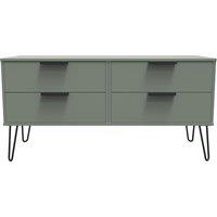 Ready Assembled 2 U Fuji 4 Drawer Bed Box (Ready Assembled) in Pale Green