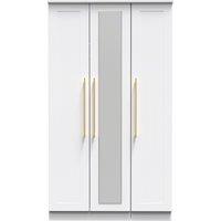 Ready Assembled 2 U Helmsley Tall Triple Mirror Wardrobe (Ready Assembled) in White