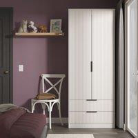 Ready Assembled 2 U Menai 2 Door 2 Drawer Wardrobe (Ready Assembled) in Taupe