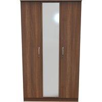 Ready Assembled 2 U Hampshire Triple Mirror Wardrobe (Ready Assembled) in Walnut