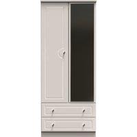 Ready Assembled 2 U Stratford 2 Door 2 Drawer Mirrored Wardrobe (Ready Assembled) in Taupe