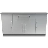 Ready Assembled 2 U Gloucester 4 Door 1 Drawer Wide Unit (Ready Assembled) in Dark Grey