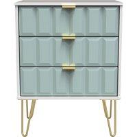 Ready Assembled 2 U Metro 3 Drawer Chest (Ready Assembled) in Duck Egg Blue