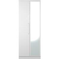 Ready Assembled 2 U Gloucester Tall 2 Door Mirrored Wardrobe (Ready Assembled) in White