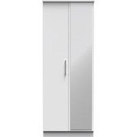 Ready Assembled 2 U Windsor Tall 2 Door Mirrored Wardrobe (Ready Assembled) in White