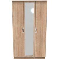 Ready Assembled 2 U Holborn Tall Triple Mirror Wardrobe (Ready Assembled) in Light Oak
