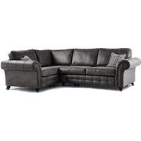Furnishings For Less UK Oakland Charcoal Chesterfield 4 Seater L Shape Large Corner Sofa