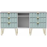 Ready Assembled 2 U Metro 6 Drawer Sideboard (Ready Assembled) in Duck Egg Blue