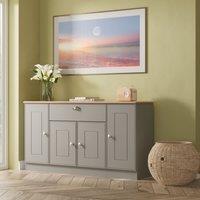 Ready Assembled 2 U Albert 4 Door 1 Drawer Wide Unit (Ready Assembled) in Dark Grey