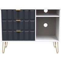 Ready Assembled 2 U Metro 3 Drawer TV Unit (Ready Assembled) in Dark Blue