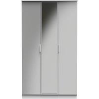 Ready Assembled 2 U Dover Triple Mirror Wardrobe (Ready Assembled) in Mid Grey