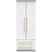 Ready Assembled 2 U Helmsley 2 Door 2 Drawer Wardrobe (Ready Assembled) in White