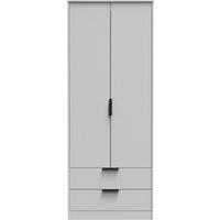 Ready Assembled 2 U Fuji 2 Door 2 Drawer Wardrobe (Ready Assembled) in Grey