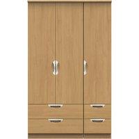 Ready Assembled 2 U Holborn Triple 2 Drawer + Drawer Wardrobe (Ready Assembled) in Brown