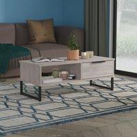 Ready Assembled 2 U Fuji 1 Drawer Coffee Table (Ready Assembled) in Light Grey