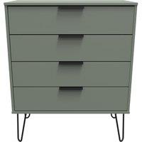 Ready Assembled 2 U Fuji 4 Drawer Chest (Ready Assembled) in Pale Green