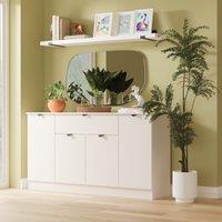 Ready Assembled 2 U Norway 4 Door 1 Drawer Wide Unit (Ready Assembled) in Taupe