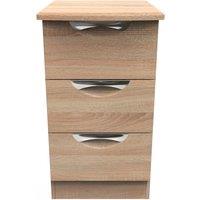Ready Assembled 2 U Holborn 3 Drawer Bedside Cabinet (Ready Assembled) in Light Oak