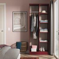 Ready Assembled 2 U Fuji Open Wardrobe (Ready Assembled) in Dark Red