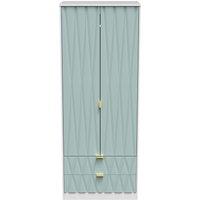 Ready Assembled 2 U Dallas 2 Door 2 Drawer Wardrobe (Ready Assembled) in Duck Egg Blue