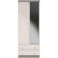 Ready Assembled 2 U Stratford Tall 2 Door 2drw Mirrored Wardrobe (Ready Assembled) in Taupe