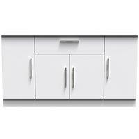 Ready Assembled 2 U Windsor 4 Door 1 Drawer Wide Unit (Ready Assembled) in White