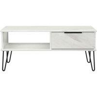 Ready Assembled 2 U Fuji 1 Drawer Coffee Table (Ready Assembled) in Off-White