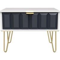 Ready Assembled 2 U Metro 1 Drawer Wide Side Table (Ready Assembled) in Dark Blue