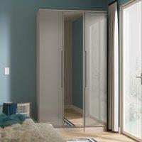 Ready Assembled 2 U Lucca Tall Triple Mirror Wardrobe (Ready Assembled) in Grey