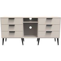 Ready Assembled 2 U Fuji 6 Drawer Sideboard (Ready Assembled) in Taupe