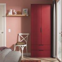 Ready Assembled 2 U Fuji 2 Door 2 Drawer Wardrobe (Ready Assembled) in Dark Red