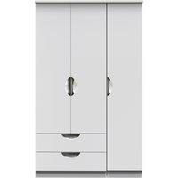 Ready Assembled 2 U Holborn Triple 2 Drawer Wardrobe (Ready Assembled) in White