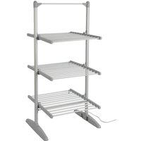 Rediffusion Heated 3 Tier Clothes Airer in Silver
