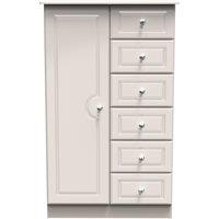 Ready Assembled 2 U Stratford 1 Door 5 Drawer Childrens Wardrobe (Ready Assembled) in Taupe