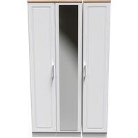 Ready Assembled 2 U Norfolk Tall Triple Mirror Wardrobe (Ready Assembled) in White