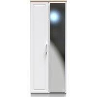 Ready Assembled 2 U Norfolk Tall 2 Door Mirrored Wardrobe (Ready Assembled) in White