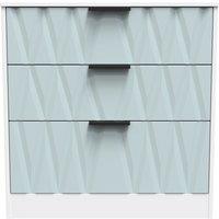Ready Assembled 2 U Washington 3 Drawer Deep Chest (Ready Assembled) in Duck Egg Blue