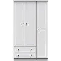 Ready Assembled 2 U Stratford Triple Wardrobe with 2 Drawers (Ready Assembled) in White