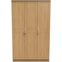 Ready Assembled 2 U Oxford Triple Plain Wardrobe (Ready Assembled) in Light Oak