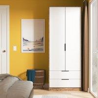 Ready Assembled 2 U Denver 2 Door 2 Drawer Wardrobe (Ready Assembled) in Dark Brown