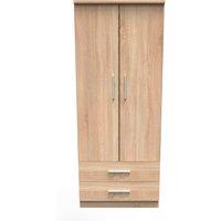 Ready Assembled 2 U Windsor 2 Door 2 Drawer Wardrobe (Ready Assembled) in Light Oak