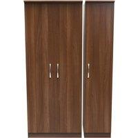 Ready Assembled 2 U Hampshire Triple Plain Wardrobe (Ready Assembled) in Walnut